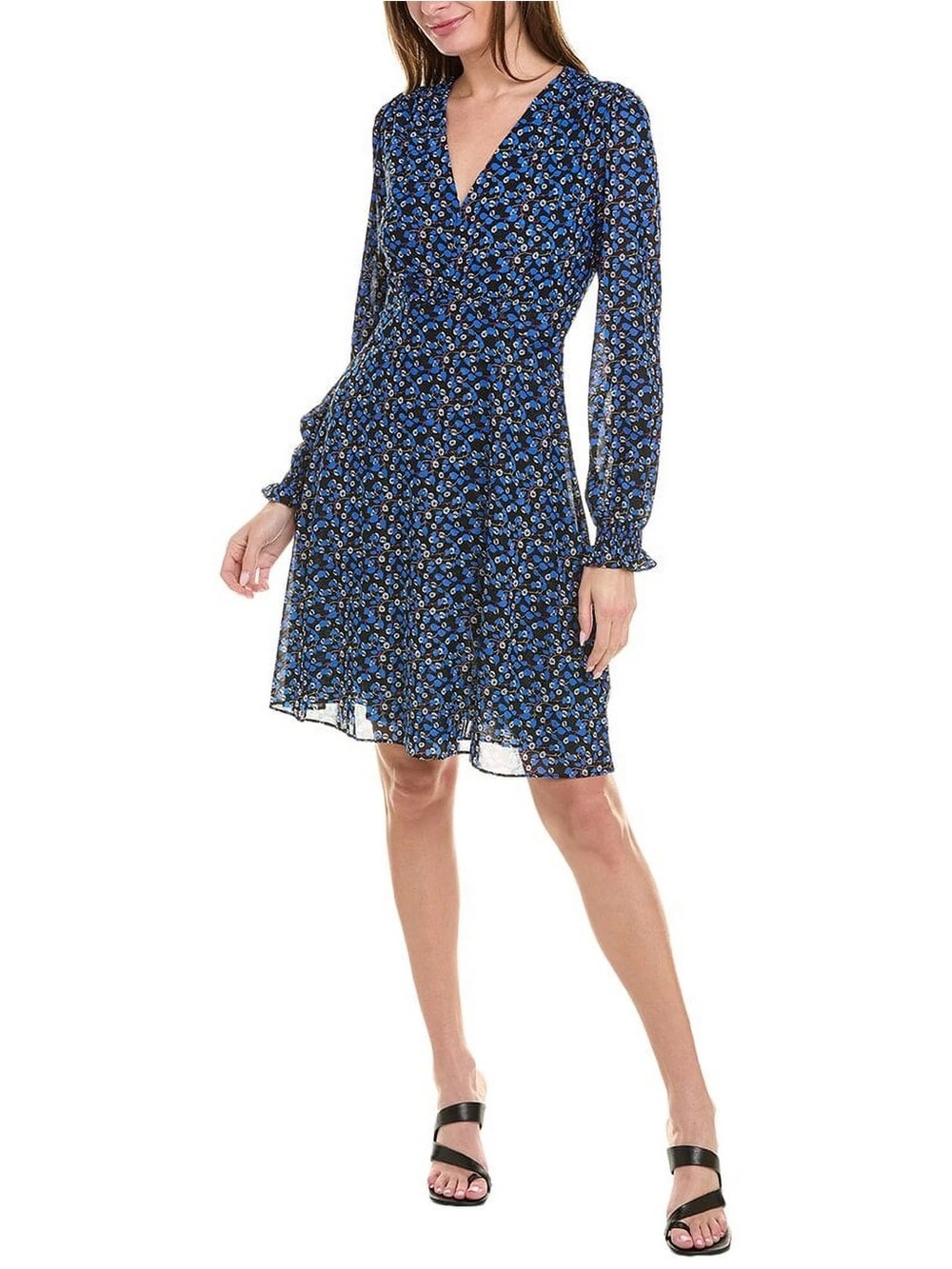 CAbi The Ten Dress Blue Breathable  Long Sleeve Dress‎